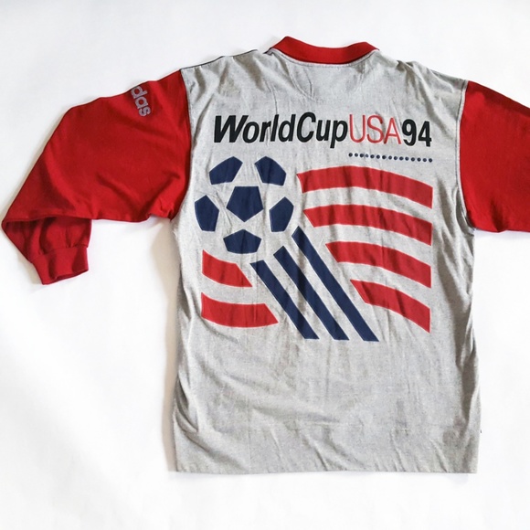 adidas Other - Adidas Vintage Mens World Cup 94 Polo Shirt L Blue